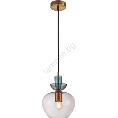 Italux PND-31882-1-GD-PK - Висяща лампа на кабел FANDA 1xE27/40W/230V злато/димно сиво (IT0645)