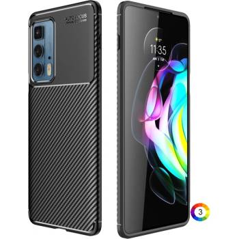 Motorola Moto Edge 20 Pro Удароустойчив Carbon Fiber Калъф и Протектор