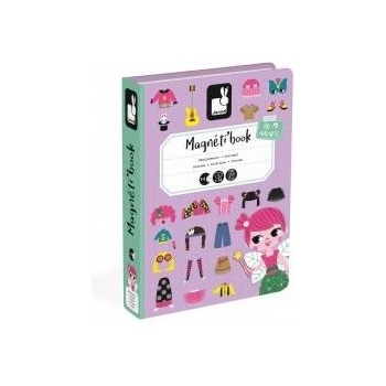 Janod Магнитна книга Janod, Момичета с магнитни дрехи, Наука, 3+г
