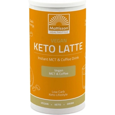 Mattisson Healthstyle Vegan Keto Latte | Instant MCT & Coffee [200 грама] Амарето