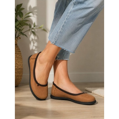 Barefoot baleríny Zkama Latte hnědé