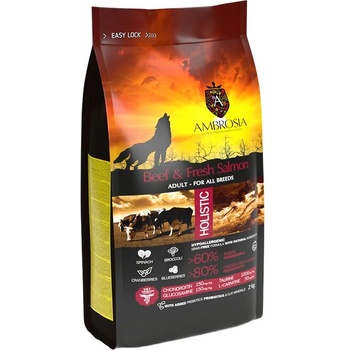 AMBROSIA Adult All Breeds Beef & Fresh Salmon 2 кг