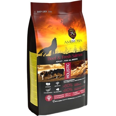 AMBROSIA Adult All Breeds Beef & Fresh Salmon 2 кг