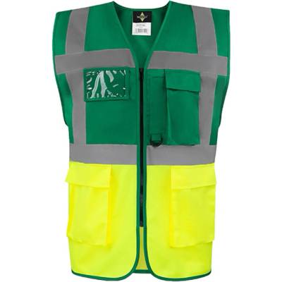 Korntex Hamburg Multifunkčná reflexná vesta KX810 Paramedic Green 4XL