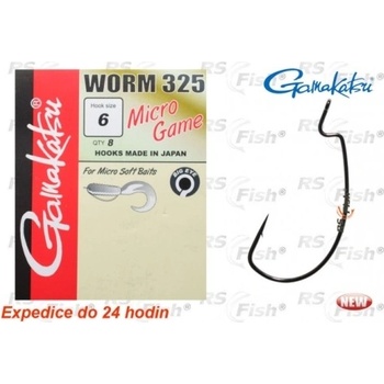 Gamakatsu Worm 325 Micro Game vel.8 8 ks
