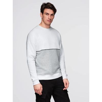 Ombre Clothing Сив и бял мъжки суитшърт Ombre Clothing Ombre Clothing | Byal | МЪЖЕ | S