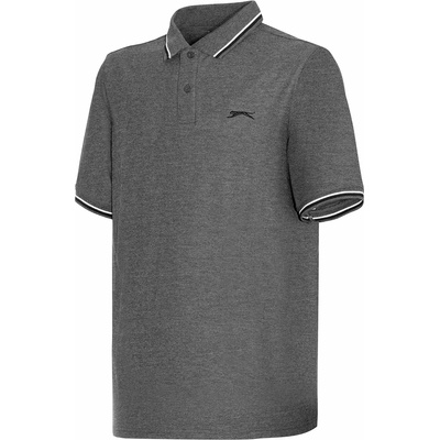 Slazenger Мъжка блуза с яка Slazenger Tipped Polo Shirt Mens - Charcoal Marl
