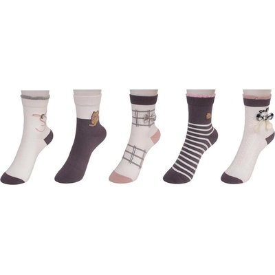 Ефектни дамски чорапи с декорация 5 чифта