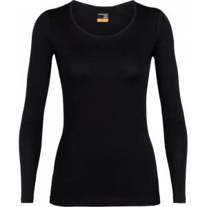 Icebreaker Дамско мериносово термобельо Icebreaker Women's 200 Oasis L/S Scoop Merino base layer - Black - размер XL (115-0925-0115)