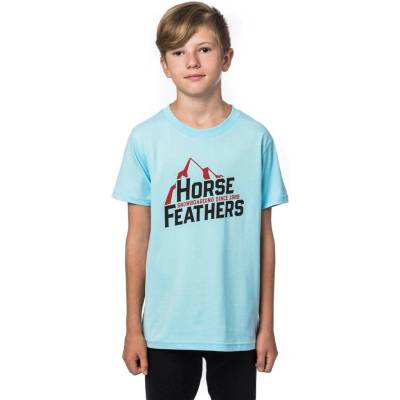 HORSEFEATHERS SLANT YOUTH T SHIRT sky blue