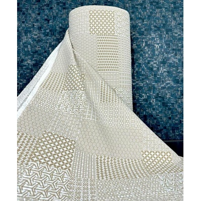 Ervi bavlna - Krep š.240 cm - Geometrický vzor č.226557-38, metráž