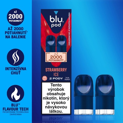 Blu Bar Pod cartridge Strawberry Ice 2x2ml 20 mg