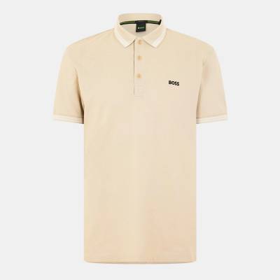 Boss Блуза с яка Boss Men's HBG Paddy Polo Shirt with Contrast Tipping - Light Beige