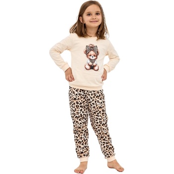 Dívčí pyžamo CORNETTE PANTHER béžová