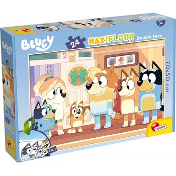 Lisciani Двулицев пъзел за оцветяване Lisciani - Bluey, 24 части (LI99580)