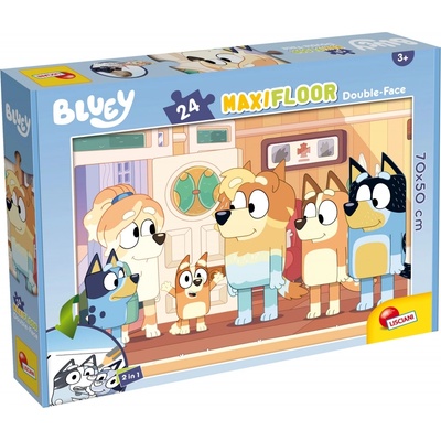 Lisciani Двулицев пъзел за оцветяване Lisciani - Bluey, 24 части (LI99580)