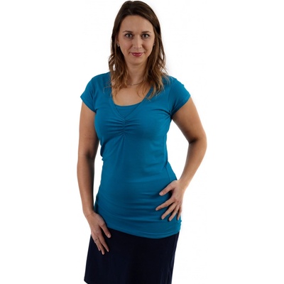 Jožánek Klaudie kojící tričko vsadka KR petrolejová – Zboží Mobilmania
