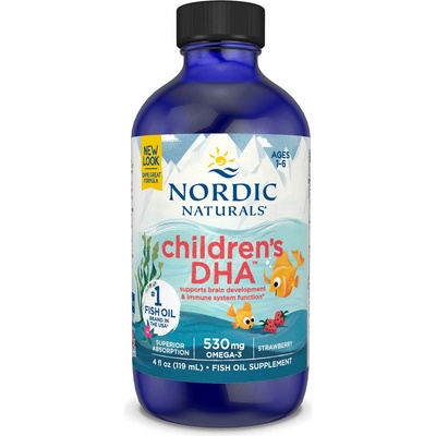 Nordic Naturals Children's DHA Omega 3 pro děti jahoda 530 mg 119 ml