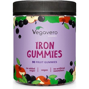 Vegavero Iron Gummies, 90 желирани таблетки, Vegavero (VV-VITA-366)