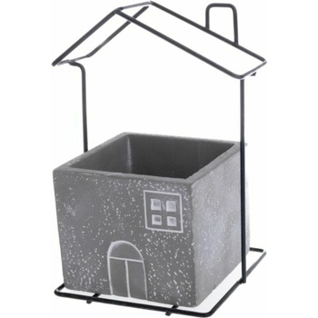 Casa de Engel Бетонов калъф за саксия с метален домик, 0/6 Casa de Engel | Lilav | Home | UNI
