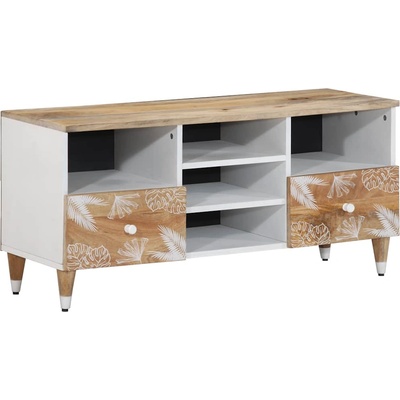 vidaXL TV шкаф 100x33, 5x46 cm Масивна дървесина Манго (4018682)