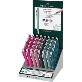 Faber-Castell Химикалки Faber-Castell Poly Ball Urban, син цвят на писане, различни цветове, 40 бр