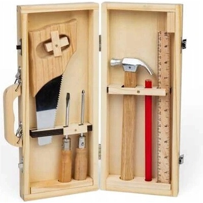 Bigjigs Bedýnka s dřevěným nářadím pro kutily 5+