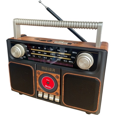 Meier Портативно соларно радио MEIER MD-1306BT-S - Bluetooth, FM радио, МP3 плеър, USB и SD card (3033)
