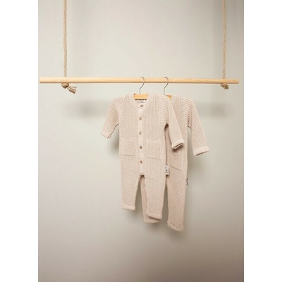 Witlof for Kids háčkované kids dupačky Soft Sand knitted