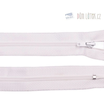 Zips špirálový 3mm nedeliteľný 40 cm biela