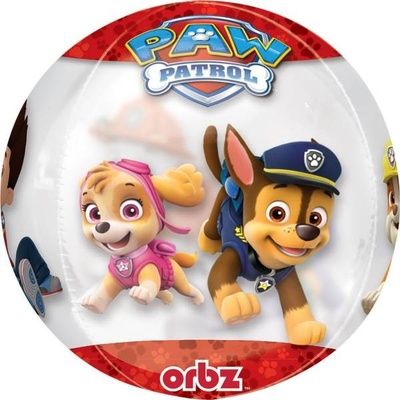 Amscan 3D Fóliový balónek Orbz Paw Patrol Chase and Marshall čirá 38 x 40 cm
