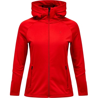 Peak Performance Дамско поларено яке Peak Performance Women's Rider Essentials Zip Hood Fleece jacket - Red Pompeian (105-6221-0712)