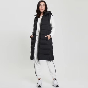 Guess Jeans Дамска черна пухена жилетка Guess jeans Guess Jeans | Byal | ЖЕНИ | S