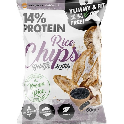 Forpro 14% Protein Rice Chips With Beluga Lentils 60 g