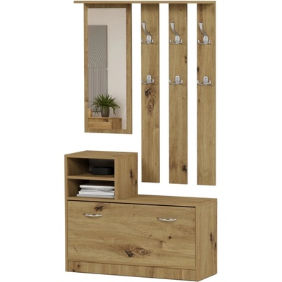 Framire Skříň do předsíně V1 se zrcadlem Artisan 90 cm