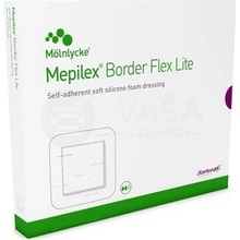 Mepilex Border Flex Lite 7,5 x 7,5 cm samolepivé krytie na rany, silikónové 5 ks