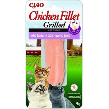 INABA Cat Grilled Chicken Fillet v krabom vývare extra jemné 25 g