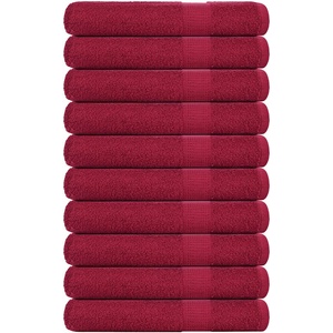 vidaXL Кърпи FROGN 10 бр. Бордо 100x200 см 360 г/м2 (136748)
