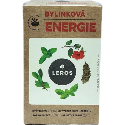 Leros Bylinková energia bylinný čaj na udržanie energie a kognitívnej výkonnosti 20 x 2 g