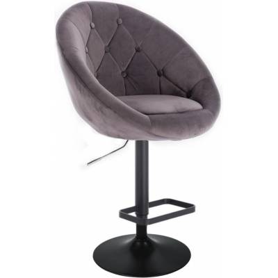 LuxuryForm Design Vera Velur na čiernom tanieri tmavo šedá