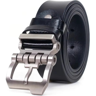 DELIS Мъжки колан c-156, естествена кожа, черен (c-156)
