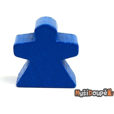 Myší Doupě Meeple Dáma Dřevěné figurky 10ks Barva: Modrá