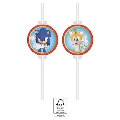 Papierové slamky ježko Sonic