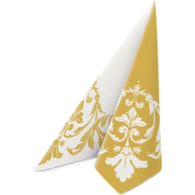 PAW Obrúsky AIRLAID Reverse Motif gold-white 40x40cm