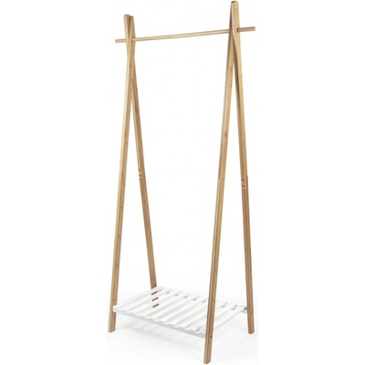 Compactor Bamboo Stender s bílou policí na boty, 80 x 44 x 160 cm RAN8970 – Sleviste.cz