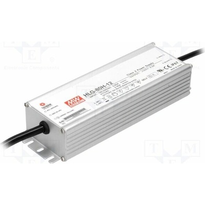 MEAN WELL HLG-80H-24 Napájecí zdroj: spínaný; LED; 80W; 24VDC; 3,4A; 90÷305VAC; IP67