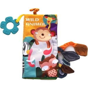 KikkaBoo Образователна текстилна книжка с чесалка Wild Animals (31201010264)