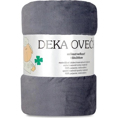 Svitap Baránková deka OVEČKA šedá 150x200