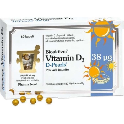 Pharma Nord Bioaktivní Vitamin D3 D-Pearls 38mcg 80 kapsúl