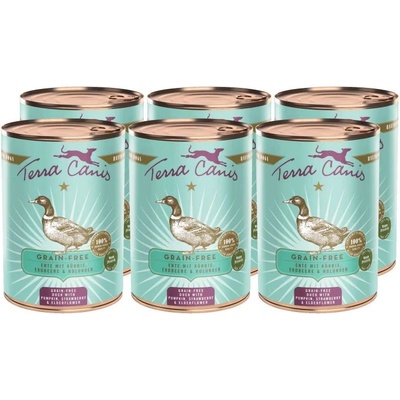 Terra Canis Grain-free Duck with pumpkin, strawberry & elderflower 6 x 400 г